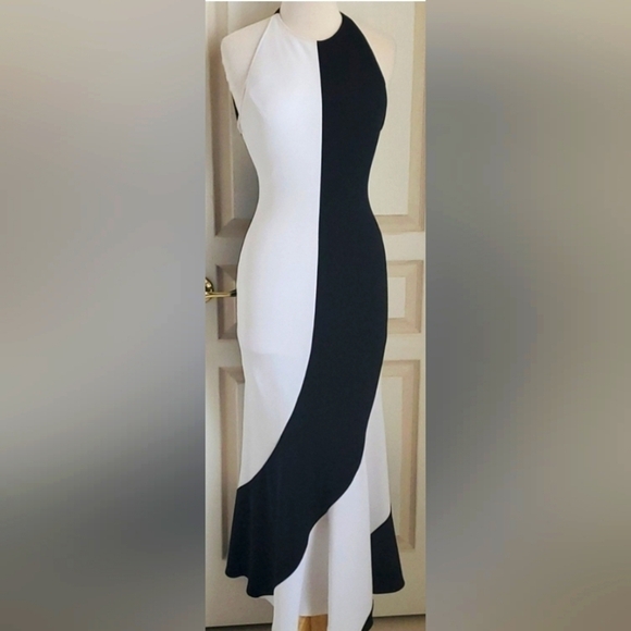 Betsy & Adam Dresses & Skirts - Betsy & Adam Black & White Bodycon Evening Gown, NEVER WORN! 3/4